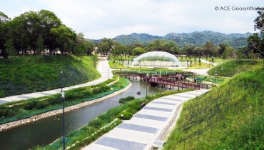 Parc paysager écologique doté d'une fonction de rétention des inondations, Taïwan