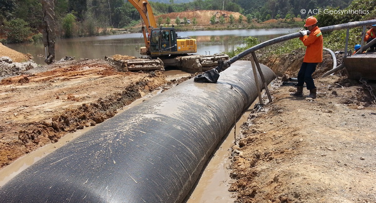 Use Geotextile Tube as Mine Slurry Dewatering Treatment, Indonesia